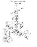PUMP AND SPRAY ARM Diagram and Parts List for DU806CWDQ2  Whirlpool Dishwasher
