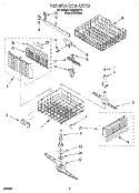DISHRACK, LIT/OPTIONAL Diagram and Parts List for DU9450XY2  Whirlpool Dishwasher