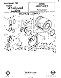 BULKHEAD Diagram and Parts List for LG5531XKW0  Whirlpool Dryer