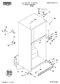 CABINET Diagram and Parts List for RT16LMXEW01  Roper Refrigerator