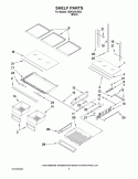 SHELF PARTS Diagram and Parts List for GI0FSAXVB04  Whirlpool Refrigerator