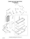 LOWER UNIT AND TUBE PARTS Diagram and Parts List for KSSO42FTX15  KitchenAid Refrigerator