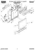 FRAME AND CONSOLE Diagram and Parts List for RUD4500DB0  Roper Dishwasher