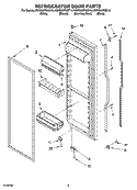 REFRIGERATOR DOOR PARTS Diagram and Parts List for KSRD22FKBL14  KitchenAid Refrigerator