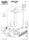 CABINET PARTS Diagram and Parts List for IS22AGXTQ00  Inglis Refrigerator