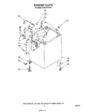 CABINET Diagram and Parts List for LA5300XMW1  Whirlpool Washer