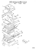 REFRIGERATOR SHELF Diagram and Parts List for GD27DFXFW01  Whirlpool Refrigerator