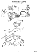 MACHINE BASE PARTS Diagram and Parts List for 7MLSR6232JQ4  Whirlpool Washer