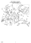 SECTION Diagram and Parts List for LET6634DQ1  Whirlpool Dryer
