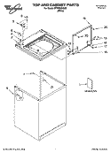 TOP AND CABINET PARTS Diagram and Parts List for WTW5505SQ0  Whirlpool Washer