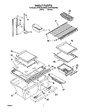 SHELF Diagram and Parts List for KTRP19KJBT00  KitchenAid Refrigerator