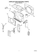 AIRFLOW AND CONTROL PARTS Diagram and Parts List for ACQ058PL0  Whirlpool Air Conditioner