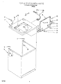 TOP AND CABINET Diagram and Parts List for GCA2701XSW2  Whirlpool Washer