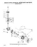 BRAKE, CLUTCH, GEARCASE, MOTOR AND PUMP Diagram and Parts List for LA5578XTN1  Whirlpool Washer