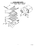 OVEN LINER Diagram and Parts List for KEBS177YWH2  KitchenAid Wall Oven