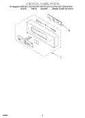 CONTROL PANEL, LITERATURE Diagram and Parts List for KEBS107DWH7  KitchenAid Wall Oven