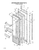 REFRIGERATOR DOOR, LIT/OPTIONAL Diagram and Parts List for KSRF36DTX03  KitchenAid Refrigerator