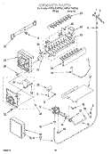 ICEMAKER, OPTIONAL Diagram and Parts List for 4YED27DQFW00  Whirlpool Refrigerator