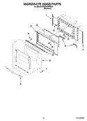 MICROWAVE DOOR PARTS Diagram and Parts List for GMC305PRS02  Whirlpool Microwave Oven Combo