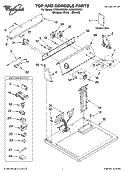 TOP AND CONSOLE PARTS Diagram and Parts List for WGD5600SQ0  Whirlpool Dryer