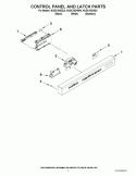 CONTROL PANEL AND LATCH PARTS Diagram and Parts List for KUDC10IXBL4  KitchenAid Dishwasher