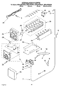 ICEMAKER PARTS Diagram and Parts List for KSRA22FKWH01  KitchenAid Refrigerator