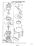 PUMP AND MOTOR Diagram and Parts List for DU3040XP0  Whirlpool Dishwasher