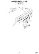 CONTROL PANEL PARTS Diagram and Parts List for KUDK01ILBS3  KitchenAid Dishwasher