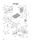 UNIT Diagram and Parts List for 3XARG458WP00  Whirlpool Refrigerator