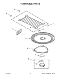 TURNTABLE PARTS Diagram and Parts List for WMH75520AS0  Whirlpool Microwave