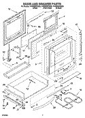 DOOR AND DRAWER PARTS Diagram and Parts List for YKESS907SS00  KitchenAid Range