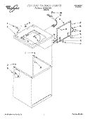 TOP AND CABINET Diagram and Parts List for LBR4221EW0  Whirlpool Washer
