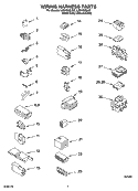 WIRING HARNESS PARTS Diagram and Parts List for LSN1000LW2  Whirlpool Washer