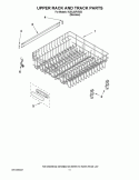 UPPER RACK AND TRACK PARTS Diagram and Parts List for KUDL03FVSS3  KitchenAid Dishwasher