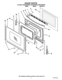 DOOR PARTS Diagram and Parts List for WFE320M0AB0  Whirlpool Range
