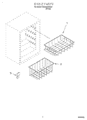 SHELF Diagram and Parts List for EV040FXHW00  Whirlpool Freezer