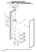 FREEZER DOOR PARTS Diagram and Parts List for MSD2269KEB01  Whirlpool Refrigerator