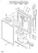 REFRIGERATOR DOOR Diagram and Parts List for KTRS22KHBL00  KitchenAid Refrigerator