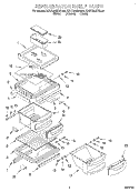 REFRIGERATOR SHELF Diagram and Parts List for KSUP25QDAL00  KitchenAid Refrigerator