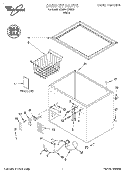 SECTION Diagram and Parts List for EH050FXGW05  Whirlpool Freezer