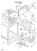 LINER Diagram and Parts List for ET18HPXHW00  Whirlpool Refrigerator