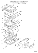 REFRIGERATOR SHELF Diagram and Parts List for KSRB22QGBL00  KitchenAid Refrigerator