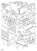 LINER Diagram and Parts List for 8ET21DKXDN03  Whirlpool Refrigerator