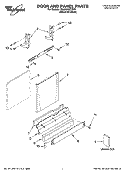 DOOR AND PANEL PARTS Diagram and Parts List for 7GU3600XTSY0  Whirlpool Dishwasher
