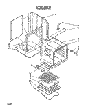 OVEN Diagram and Parts List for RB100PXV2  Whirlpool Wall Oven