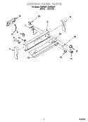 CONTROL PANEL PARTS Diagram and Parts List for RGE33081  Roper Range