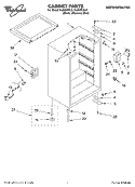CABINET Diagram and Parts List for EL05CCXLS  Whirlpool Refrigerator