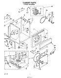 CABINET Diagram and Parts List for LG5796XMW0  Whirlpool Dryer