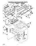 CONTROLS AND REAR PANEL Diagram and Parts List for LMR5243AW0  Whirlpool Washer