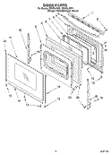 DOOR PARTS, MISCELLANEOUS PARTS Diagram and Parts List for RF379LXKQ1  Whirlpool Range
